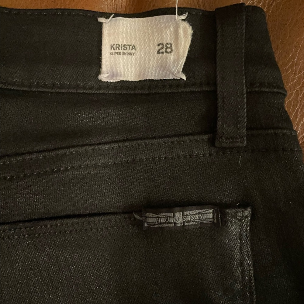 Hudson super skinny black jeans